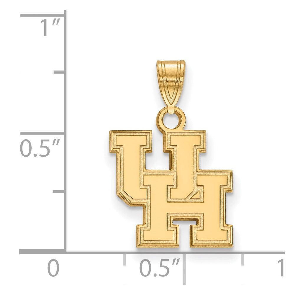 Sterling Silver Gold-plated LogoArt University of Houston U-H Small Pendant