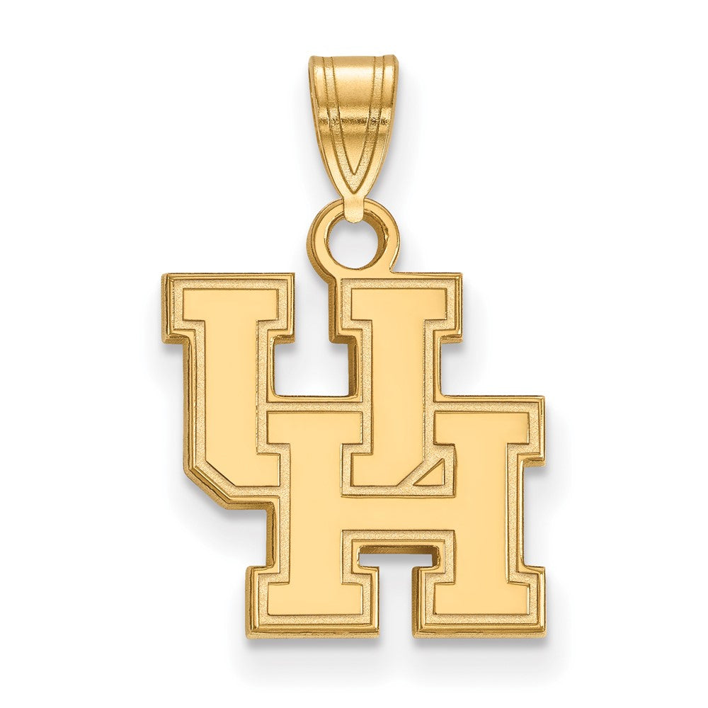 Sterling Silver Gold-plated LogoArt University of Houston U-H Small Pendant
