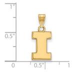 10k Gold LogoArt University of Illinois Letter I Small Pendant