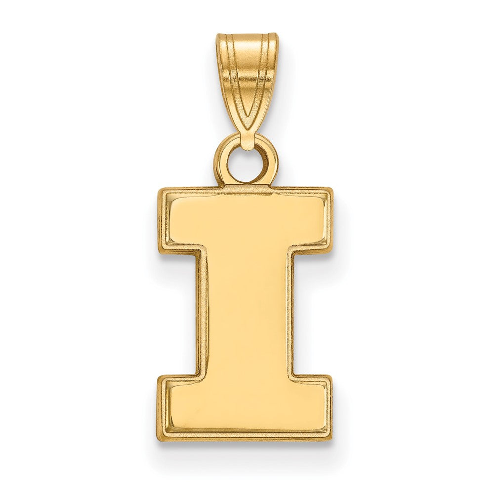 10k Gold LogoArt University of Illinois Letter I Small Pendant
