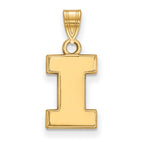 10k Gold LogoArt University of Illinois Letter I Small Pendant