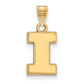 Sterling Silver Gold-plated LogoArt University of Illinois Letter I Small Pendant