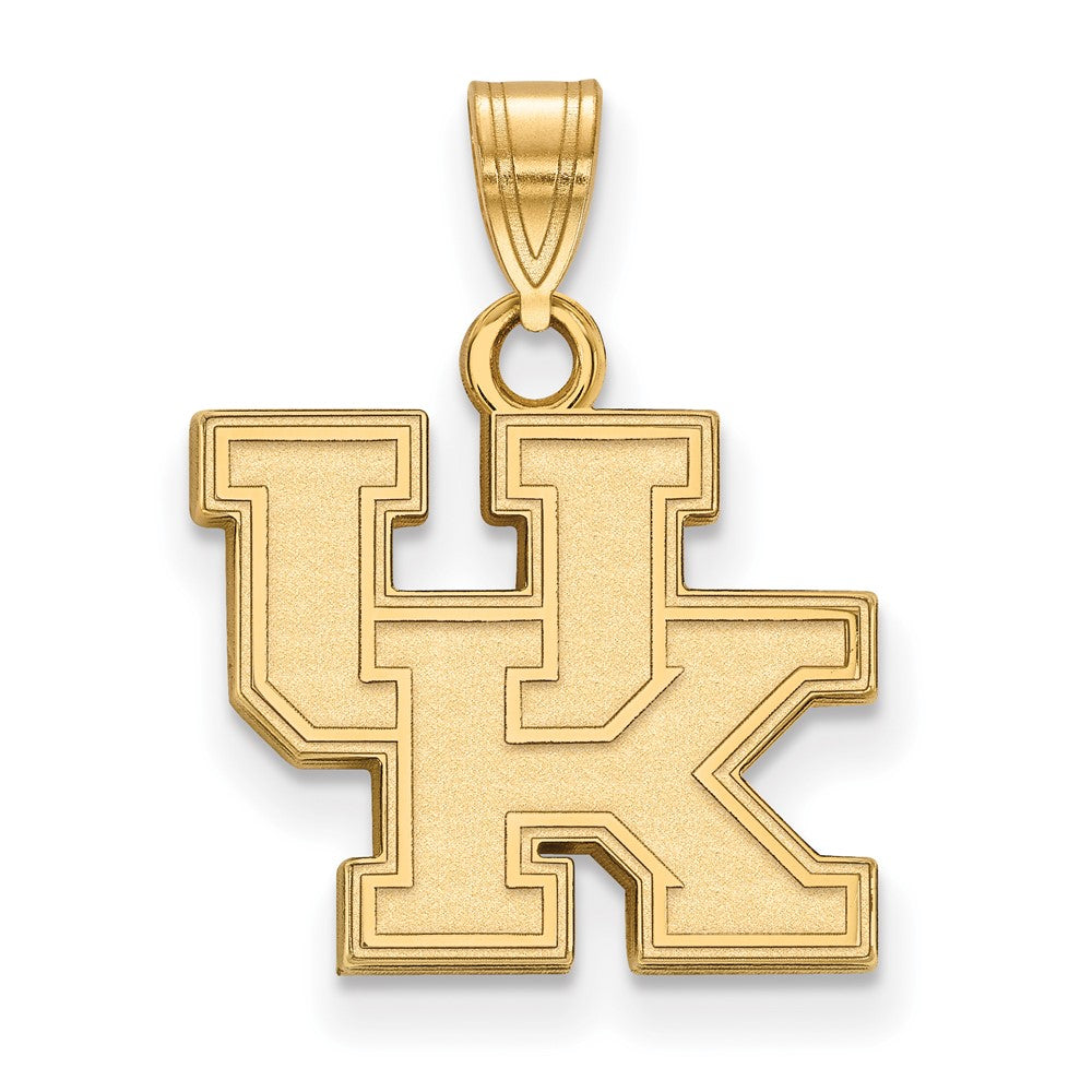 Sterling Silver Gold-plated LogoArt University of Kentucky U-K Small Pendant