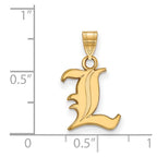 10k Gold LogoArt University of Louisville Letter L Small Pendant