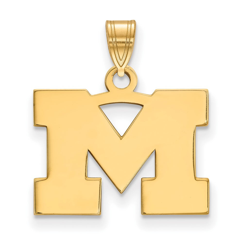 10k Gold LogoArt University of Michigan Letter M Small Pendant