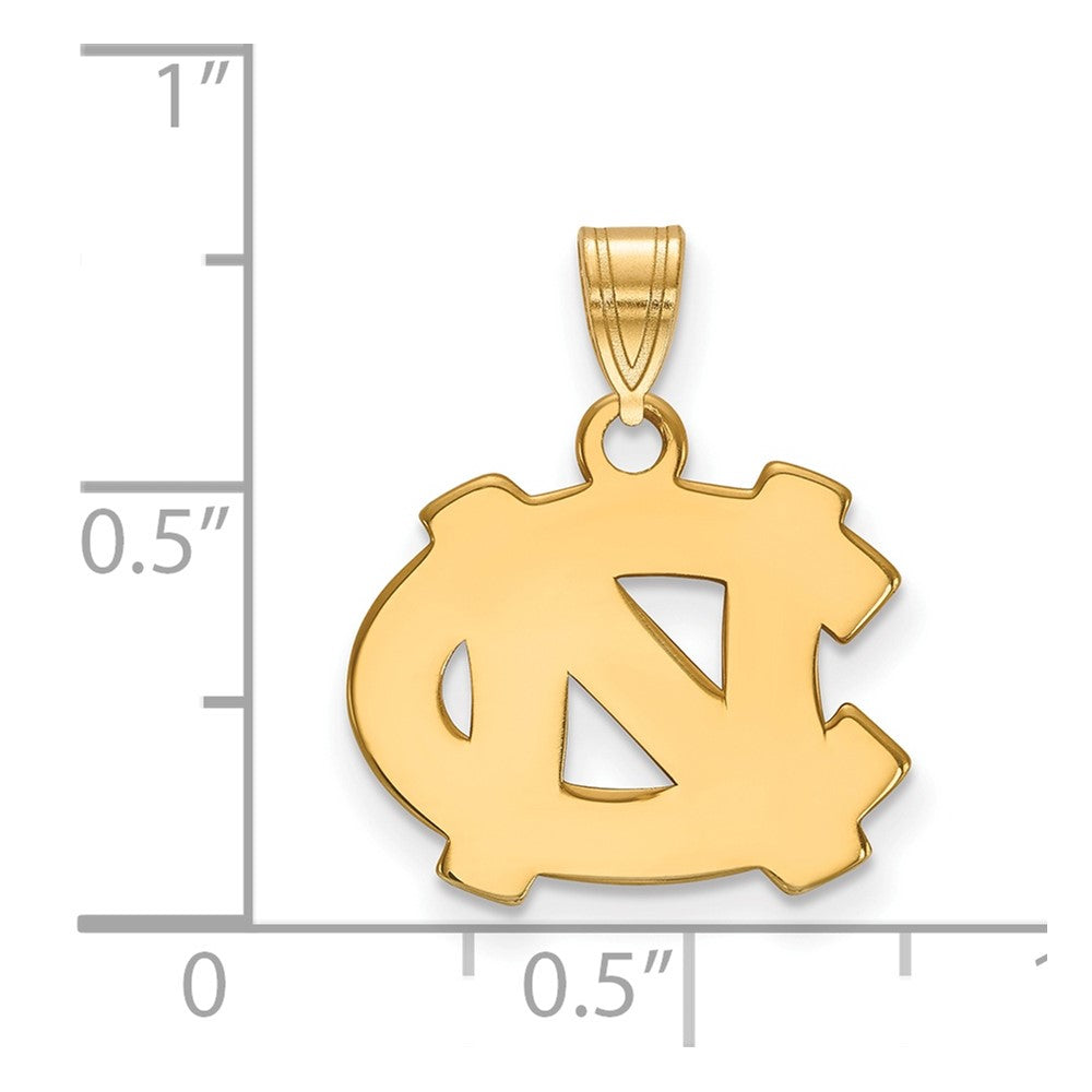 10k Gold LogoArt University of North Carolina N-C Small Pendant