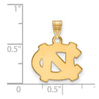 10k Gold LogoArt University of North Carolina N-C Small Pendant