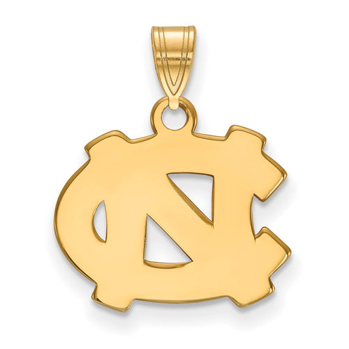 10k Gold LogoArt University of North Carolina N-C Small Pendant