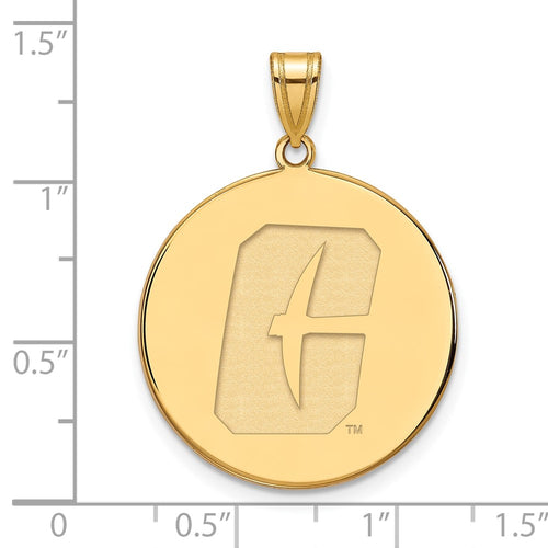 10k Gold LogoArt University of North Carolina at Charlotte 49ers Extra Large Disc Pendant