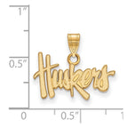 10k Gold LogoArt University of Nebraska Huskers Small Pendant