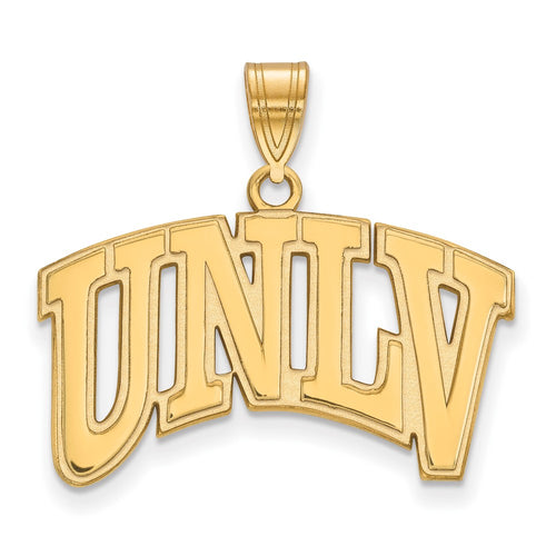 10k Gold LogoArt University of Nevada-Las Vegas U-N-L-V Large Pendant