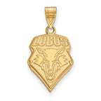 10k Gold LogoArt University of New Mexico Lobos Large Pendant