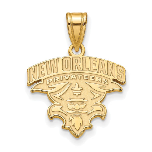10k Gold LogoArt University of New Orleans U-N-O Medium Pendant