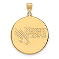 14k Gold LogoArt University of North Texas Extra Large Disc Pendant