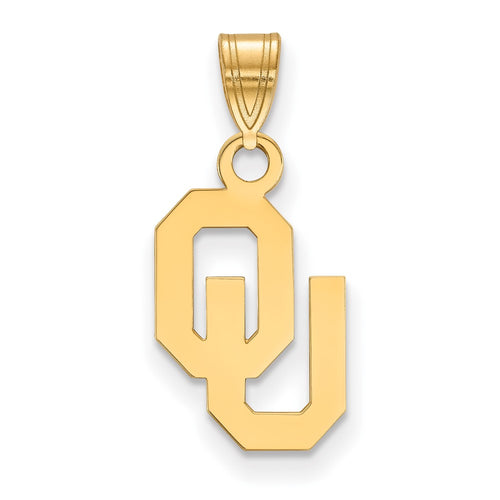 10k Gold LogoArt University of Oklahoma O-U Small Pendant