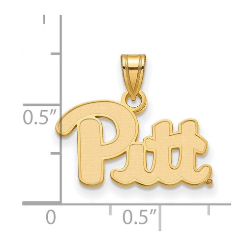 10k Gold LogoArt University of Pittsburgh Small Pendant