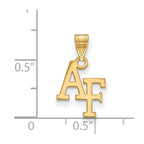 10k Gold LogoArt United States Air Force Academy A-F Small Pendant