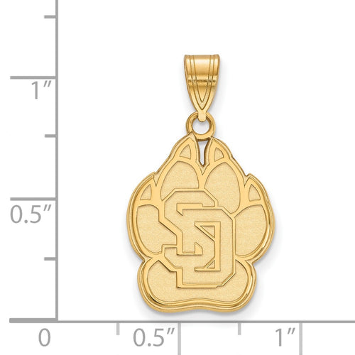 10k Gold LogoArt University of South Dakota Large Pendant
