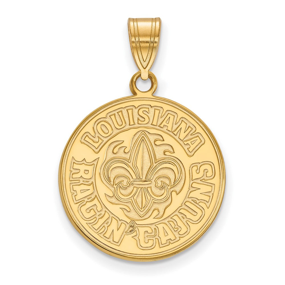 14k Gold LogoArt University of Louisiana at Lafayette Large Pendant