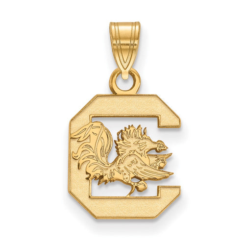 10k Gold LogoArt University of South Carolina Small Pendant
