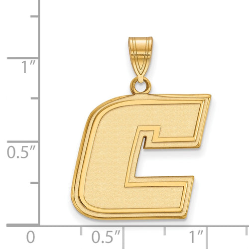 10k Gold LogoArt University of Tennessee at Chattanooga Letter C Large Pendant