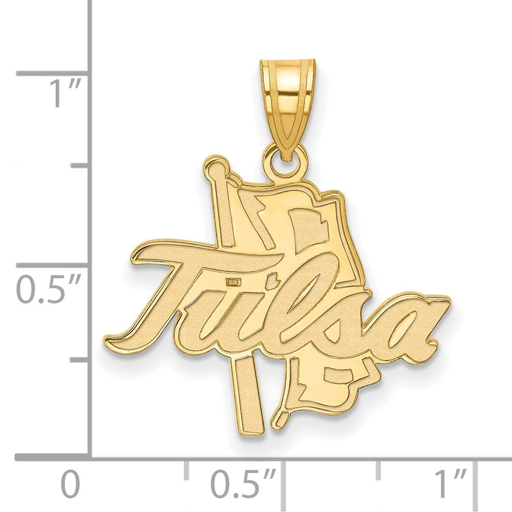 10k Gold LogoArt University of Tulsa Large Pendant
