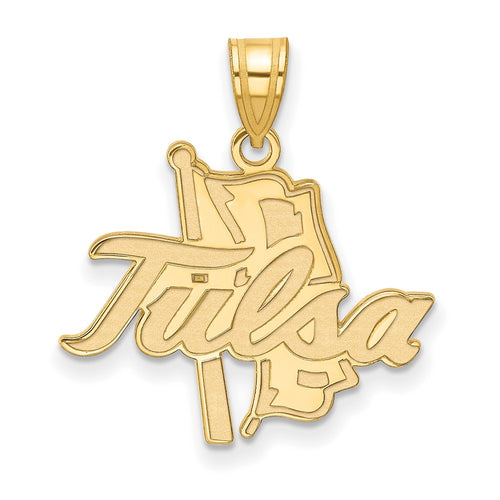 10k Gold LogoArt University of Tulsa Large Pendant