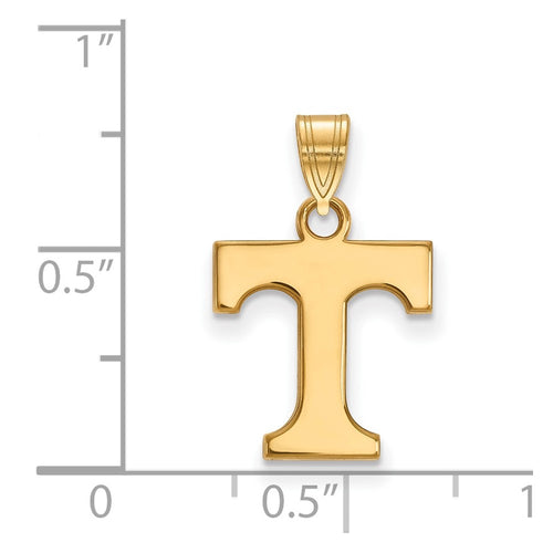 10k Gold LogoArt University of Tennessee Letter T Small Pendant