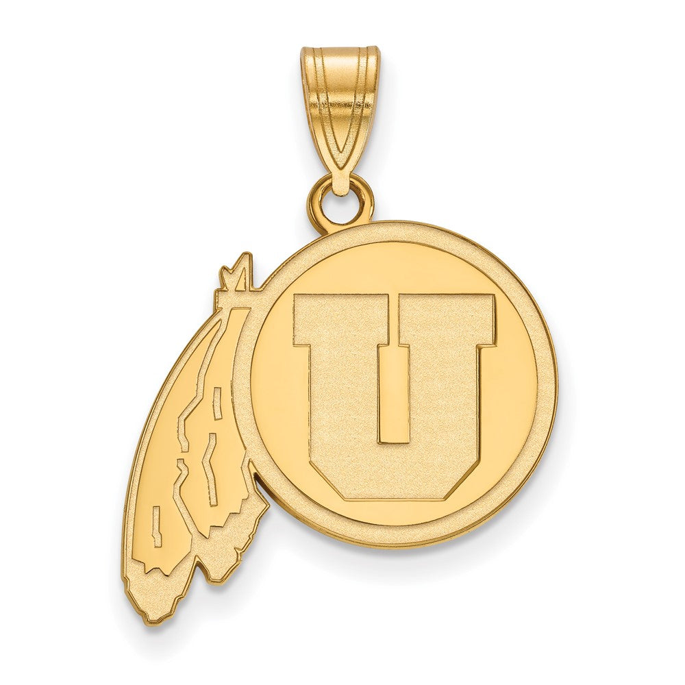 14k Gold LogoArt University of Utah Large Pendant