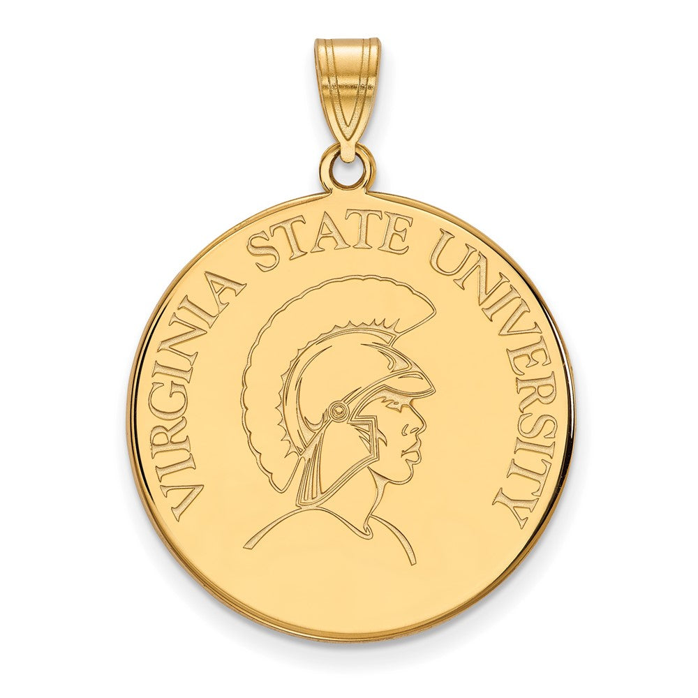 10k Gold LogoArt Virginia State University Extra Large Disc Pendant