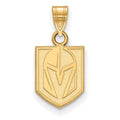 Sterling Silver Gold-plated NHL LogoArt NHL Vegas Golden Knights Small Pendant