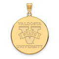 Sterling Silver Gold-plated LogoArt Valdosta State University Extra Large Disc Pendant