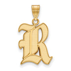 10k Gold LogoArt Rice University Letter R Large Pendant