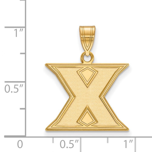10k Gold LogoArt Xavier University Letter X Medium Pendant