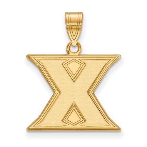 10k Gold LogoArt Xavier University Letter X Medium Pendant
