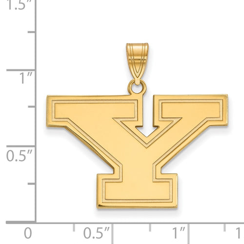 10k Gold LogoArt Youngstown State University Letter Y Large Pendant