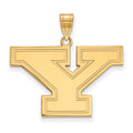 Sterling Silver Gold-plated LogoArt Youngstown State University Letter Y Large Pendant