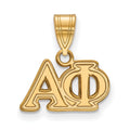Sterling Silver Gold-plated LogoArt Alpha Phi Sorority Greek Letters Medium Pendant