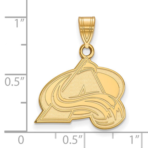 10k Gold NHL LogoArt Colorado Avalanche Letter A Medium Pendant