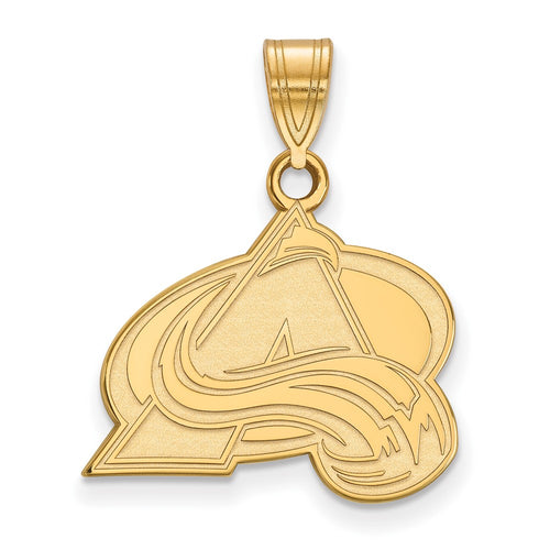 10k Gold NHL LogoArt Colorado Avalanche Letter A Medium Pendant
