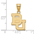 10k Gold LogoArt Baylor University Bears Medium Pendant