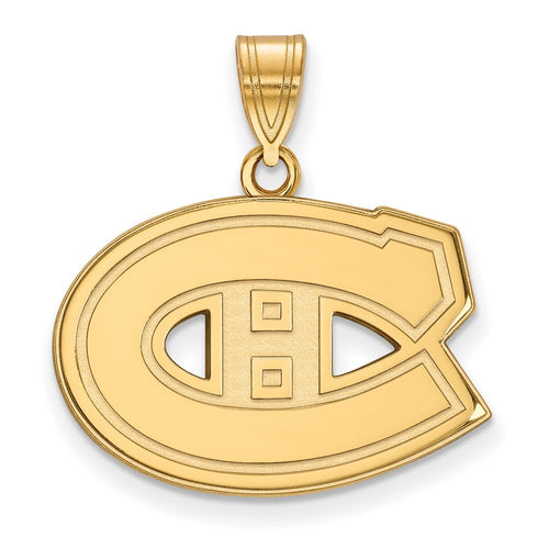 10k Gold NHL LogoArt Montreal Canadiens Medium Pendant