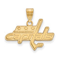 14k Gold NHL LogoArt Washington Capitals Medium Pendant