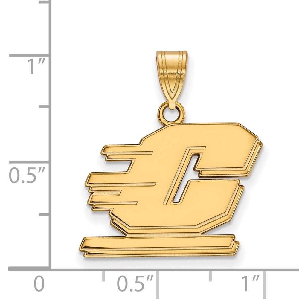 10k Gold LogoArt Central Michigan University Letter C Medium Pendant