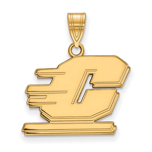 10k Gold LogoArt Central Michigan University Letter C Medium Pendant