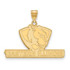 10k Gold LogoArt Eastern Illinois University Large Pendant
