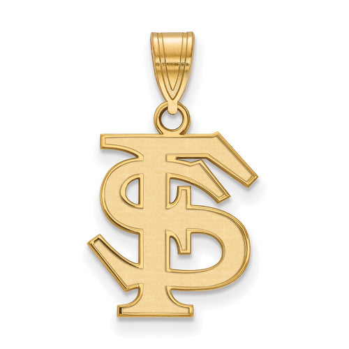 10k Gold LogoArt Florida State University F-S Medium Pendant