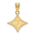 10k Gold LogoArt Furman University Medium Pendant
