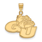 10k Gold LogoArt Gonzaga University G-U Bulldog Large Pendant