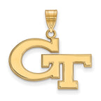 10k Gold LogoArt Georgia Institute of Technology G-T Medium Pendant